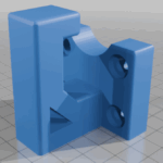 3d model of a bag hook mount for a powerchair