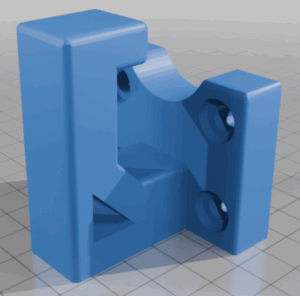 3d model of a bag hook mount for a powerchair