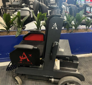 a sturdy powerchair that looks custom built